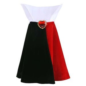 Disney Villains Queen of Hearts Velvet Red and Black Cape